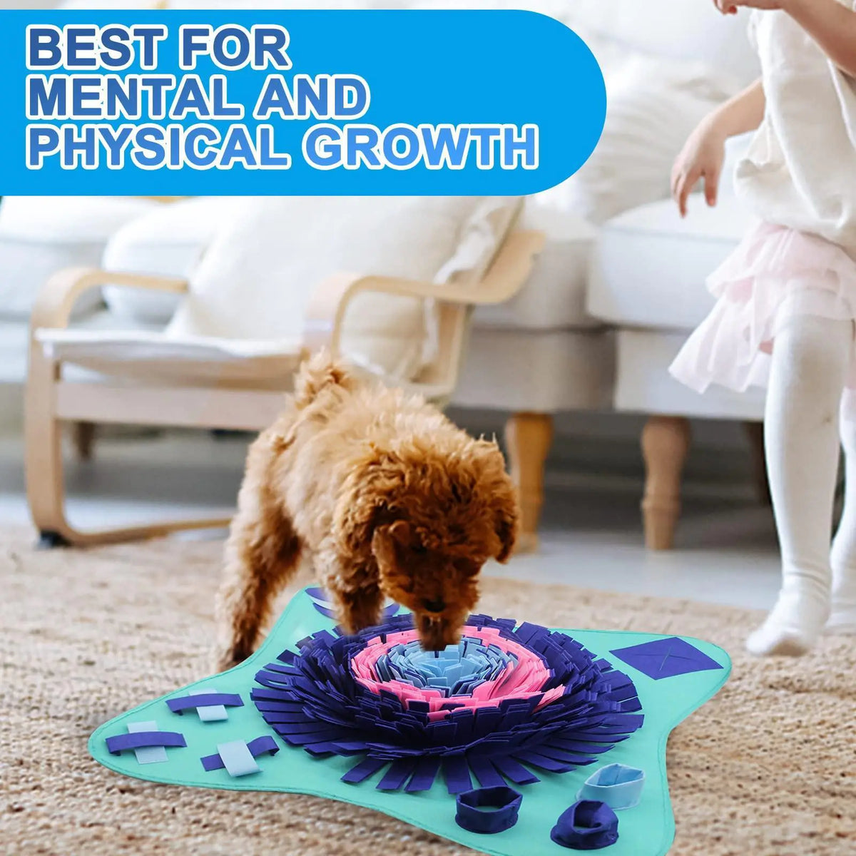 Snuffle Mat for Dogs – Nose Work Training & Slow Feeder Puzzle Toy