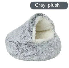 Semi-Closed Pet Bed – Cozy Year-Round Comfort