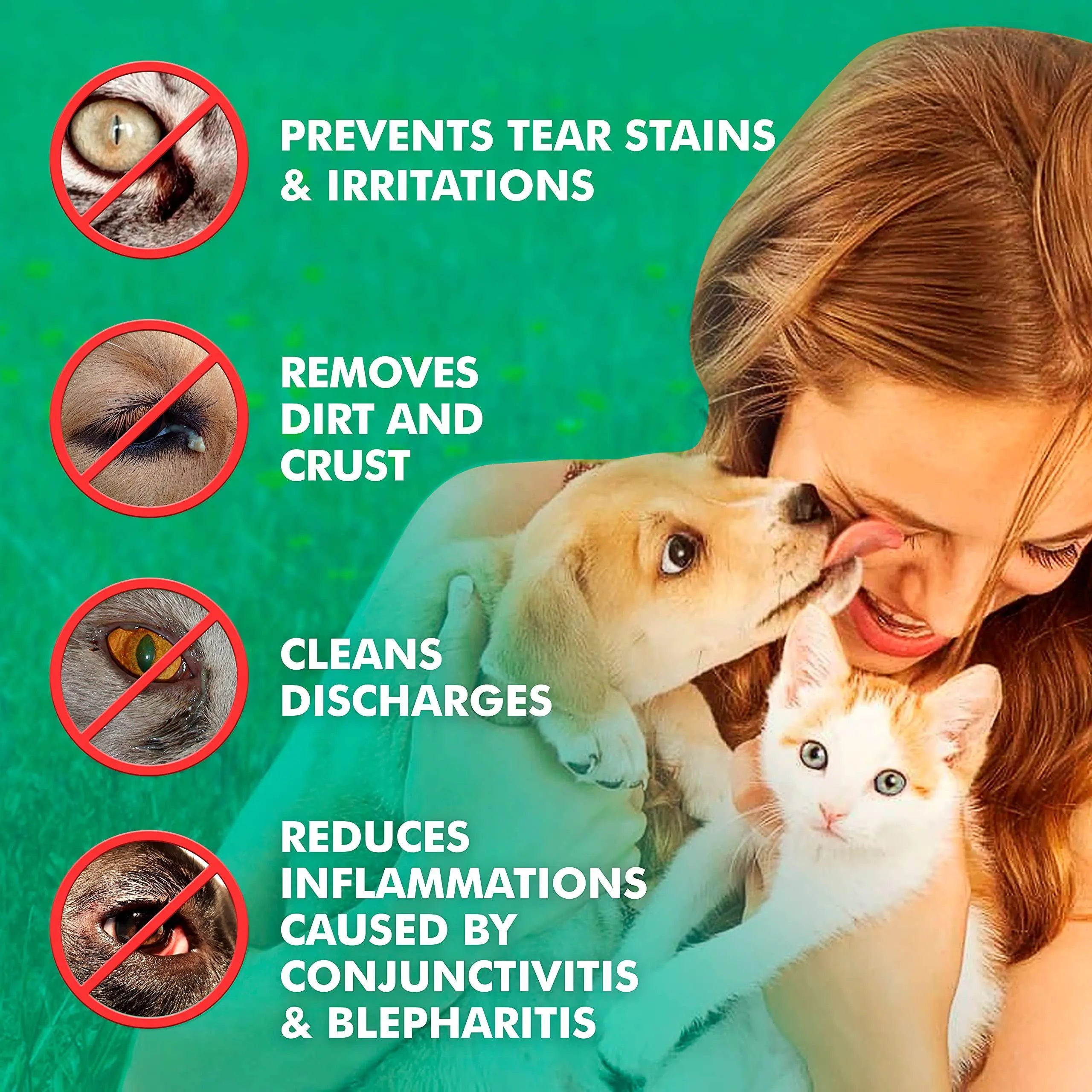 Tear Stain Prevention Eye Wipes – Gentle, Allergy-Free Cleaning for Dogs & Cats