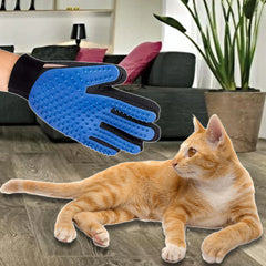 Silicone Grooming Gloves – Adjustable De-Shedding Mitts for Dogs, Cats & Horses