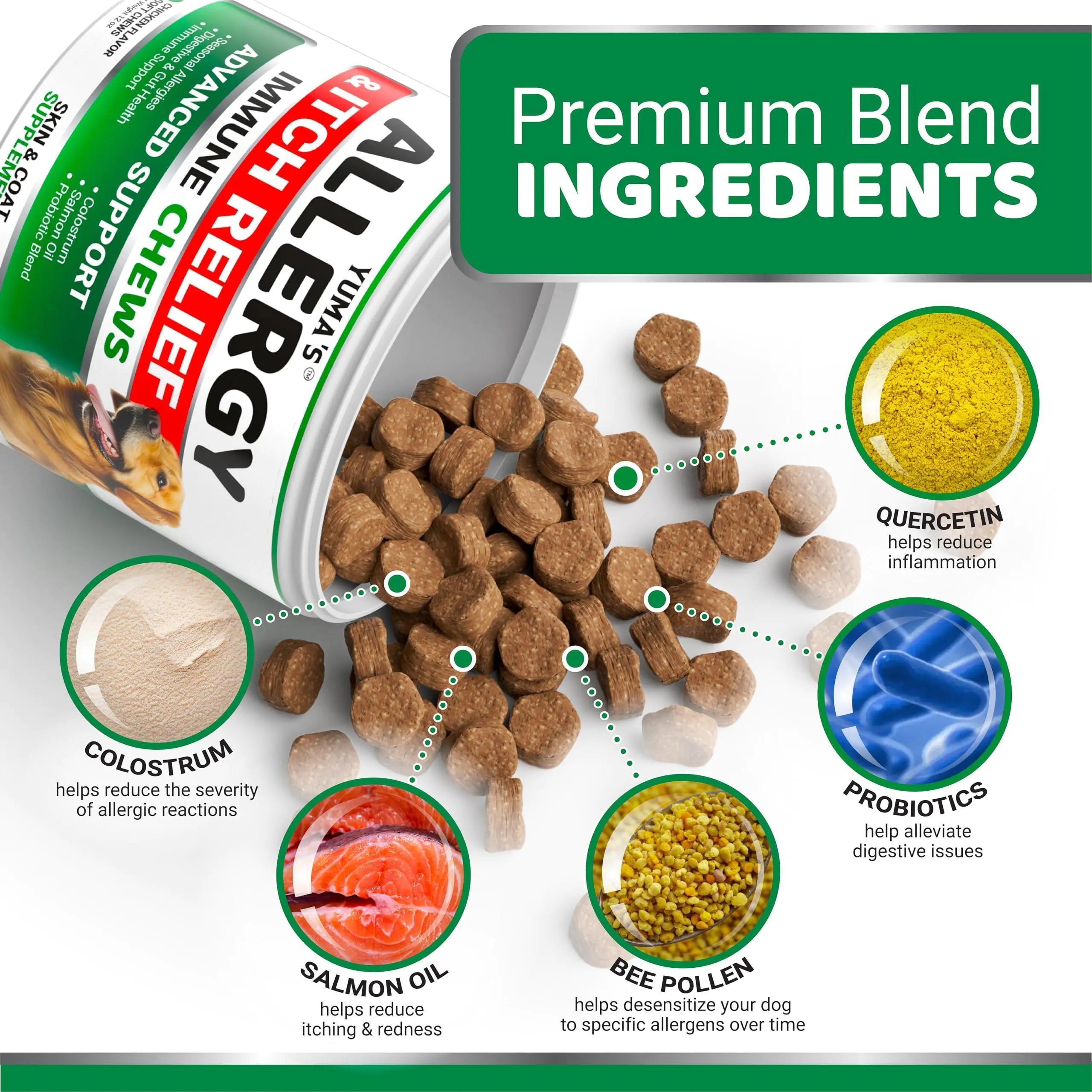 Allergy & Itch Relief Chews – Immune Support for Dogs of All Sizes