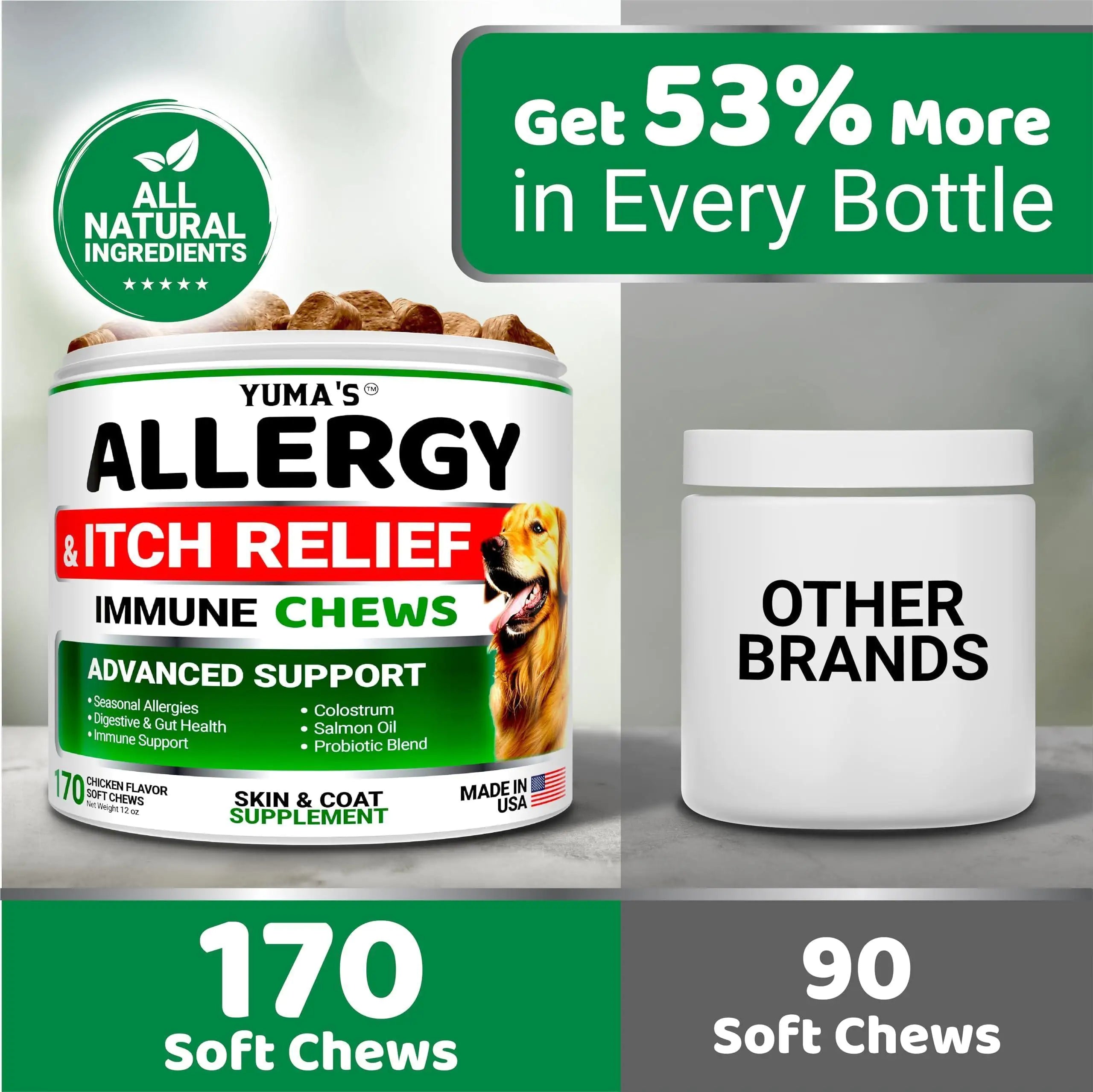 Allergy & Itch Relief Chews – Immune Support for Dogs of All Sizes