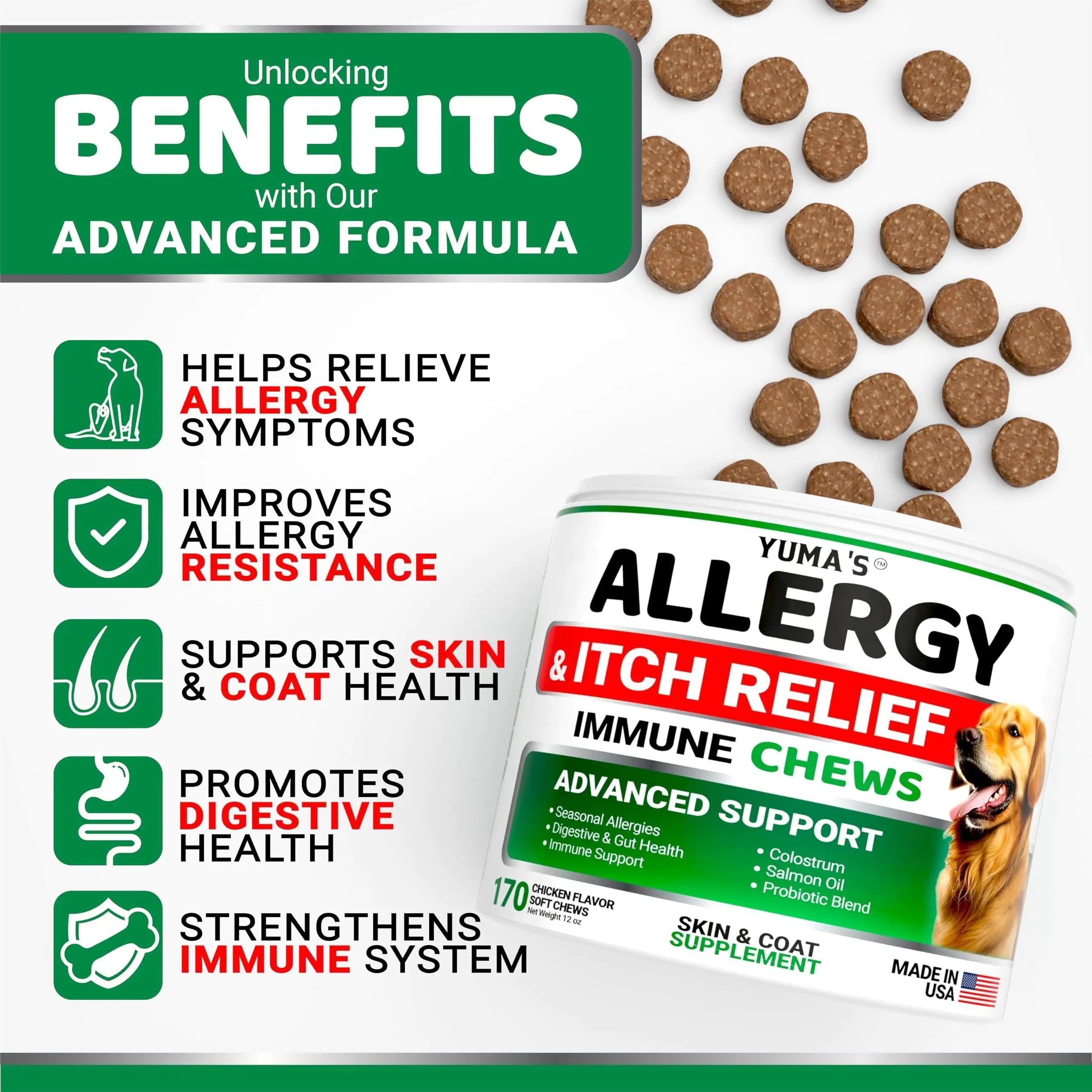 Allergy & Itch Relief Chews – Immune Support for Dogs of All Sizes