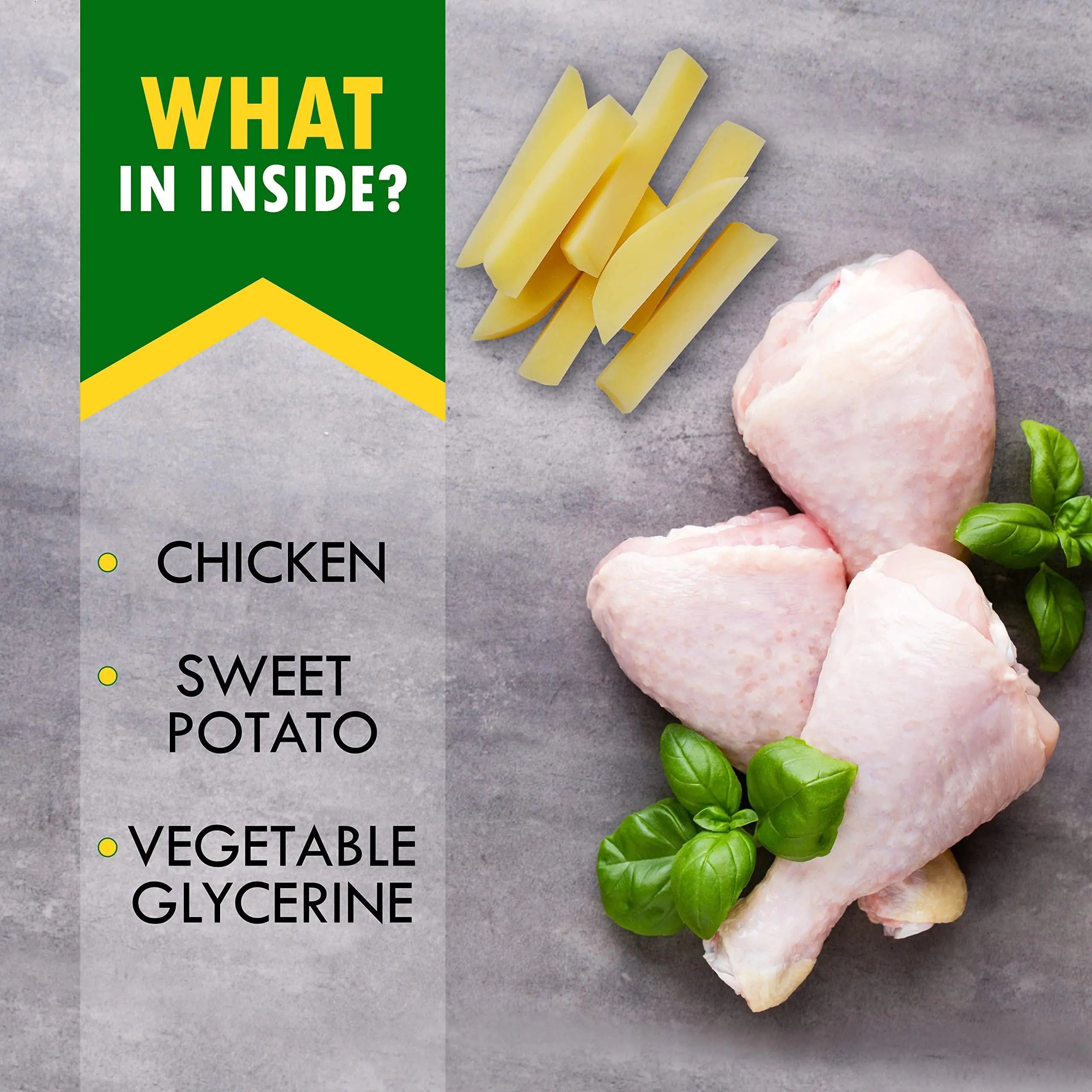 Sweet Potato & Chicken Wrapped Chews – Grain-Free High-Protein Dog Treats