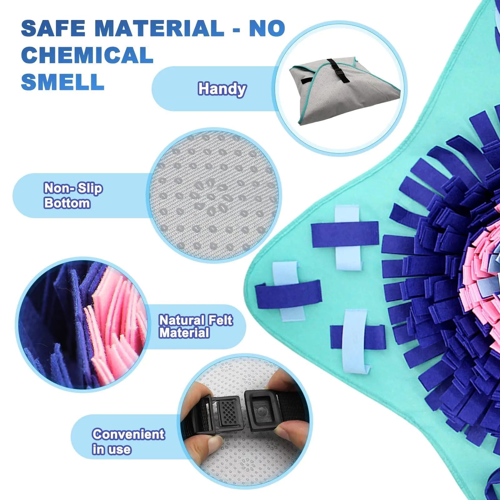Snuffle Mat for Dogs – Nose Work Training & Slow Feeder Puzzle Toy
