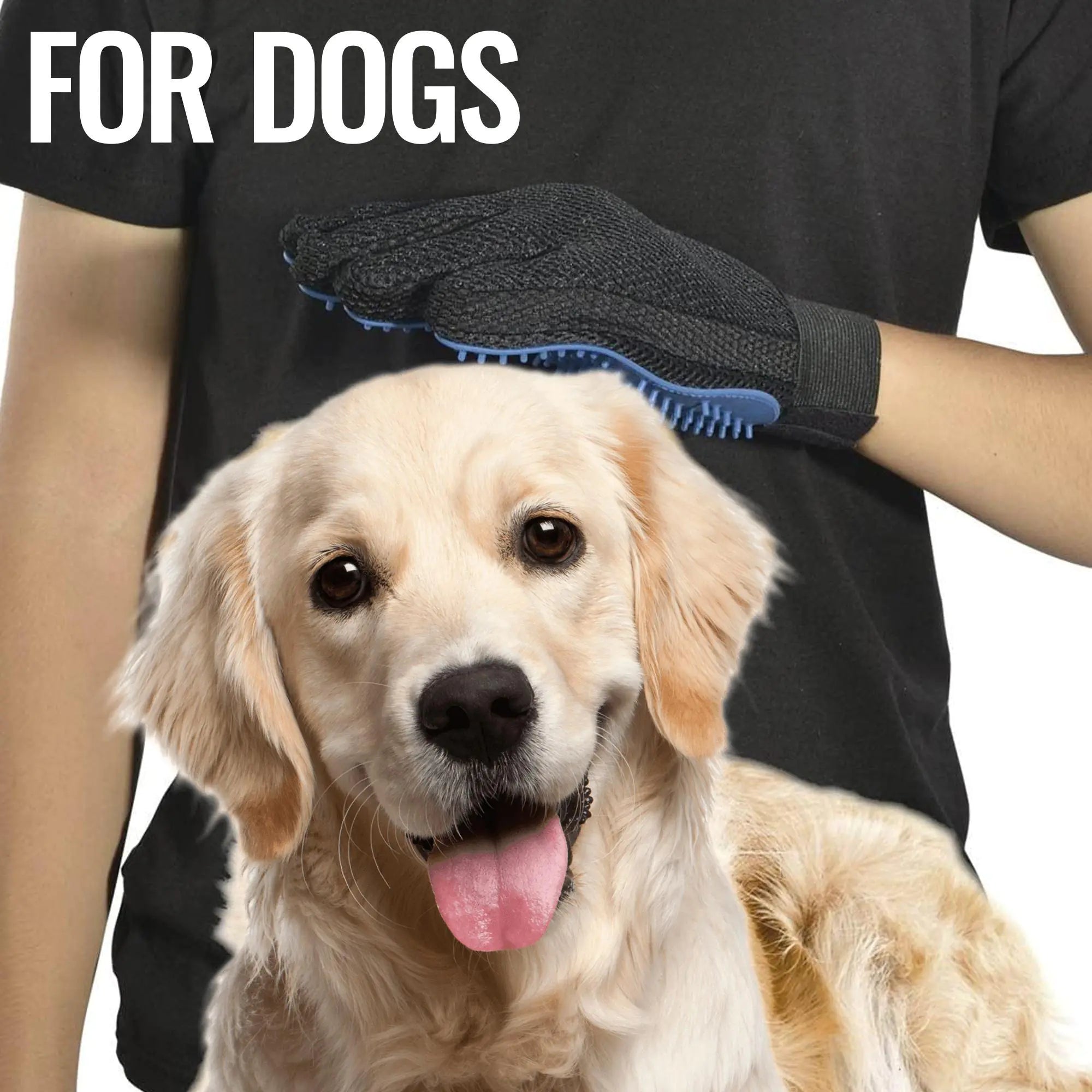 Silicone Grooming Gloves – Adjustable De-Shedding Mitts for Dogs, Cats & Horses